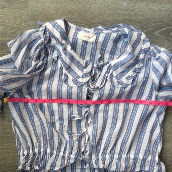 XIRENA Lulu Striped Tie-Front Top Small - Picture 7 of 10